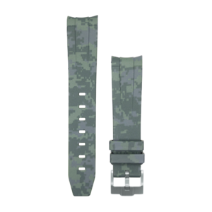 Gray Camo Rubber black buckle Watch strap for Omega X Swatch Speedmaster MoonSwatch