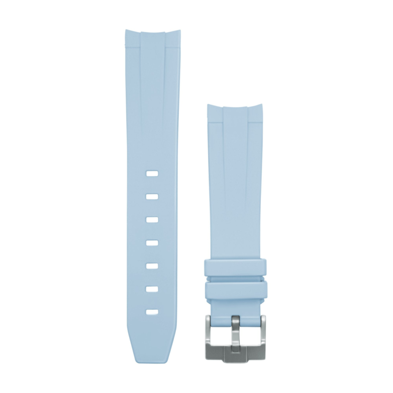 Baby Blue Rubber Watch strap for Omega X Swatch Speedmaster MoonSwatch