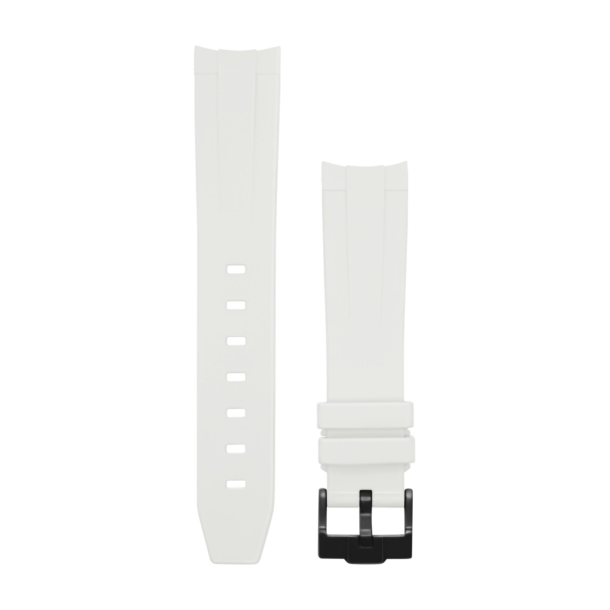 Diverted White Solid - Rubber Watch strap for Omega X Swatch Speedmaster MoonSwatch