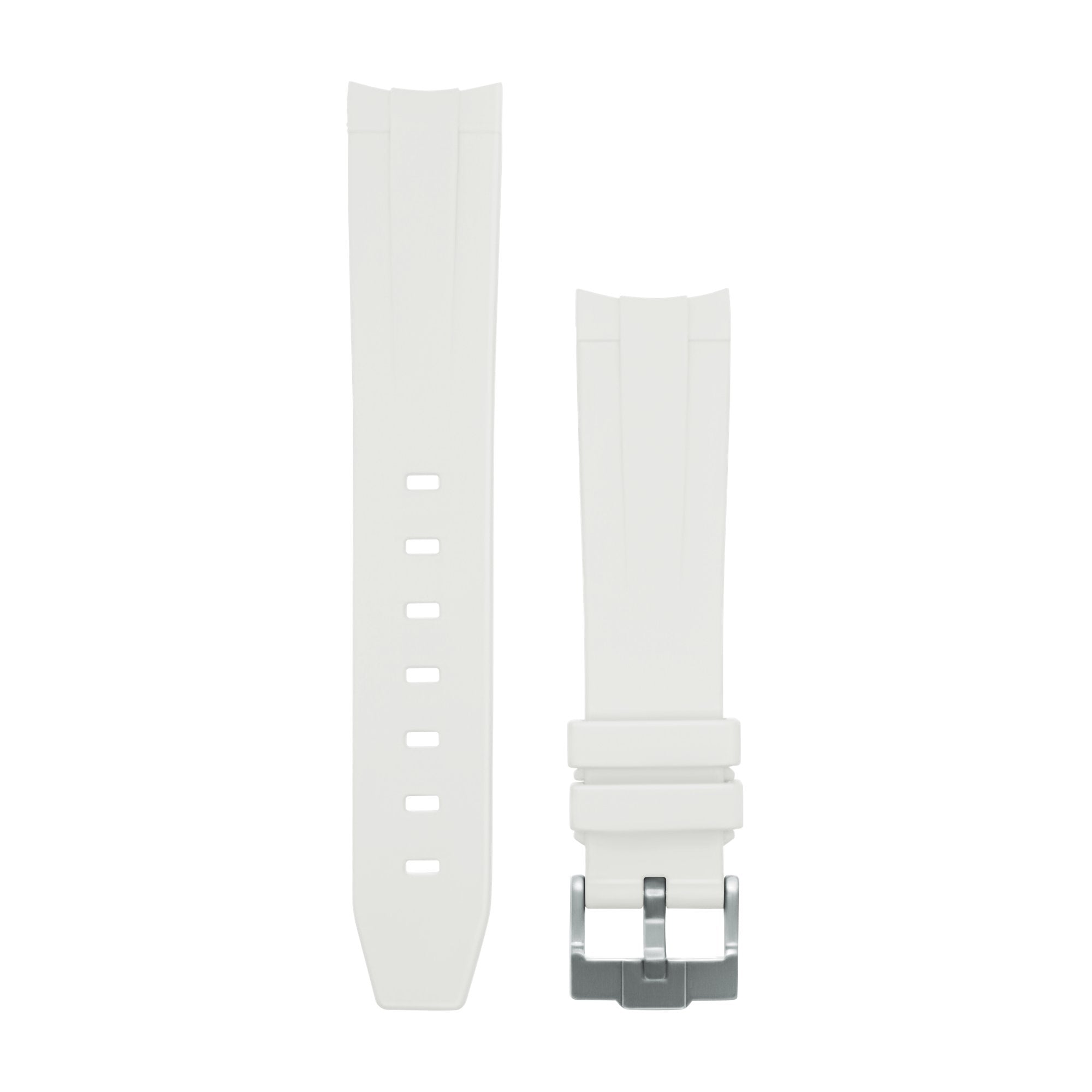 White Solid - Rubber Watch strap for Omega X Swatch Speedmaster MoonSwatch