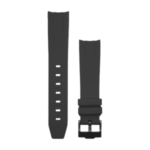 Black on black Rubber Watch strap for Omega X Swatch Speedmaster MoonSwatch