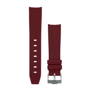 Bordeaux Rubber black buckle Watch strap for Omega X Swatch Speedmaster MoonSwatch