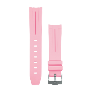 Pink striped Rubber black buckle Watch strap for Omega X Swatch Speedmaster MoonSwatch