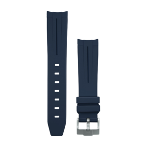 Blue striped Rubber black buckle Watch strap for Omega X Swatch Speedmaster MoonSwatch