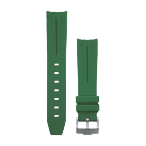 Green striped Rubber black buckle Watch strap for Omega X Swatch Speedmaster MoonSwatch