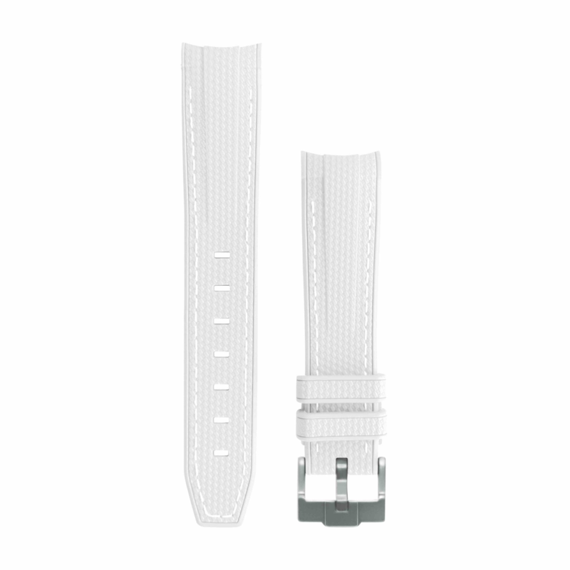 White Rubber Watch strap for Omega X Swatch Speedmaster MoonSwatch